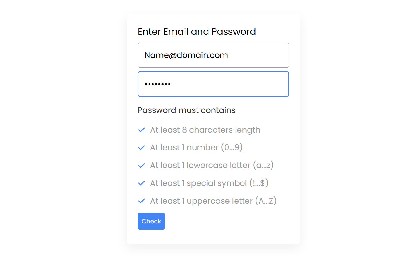 Password Strength Check